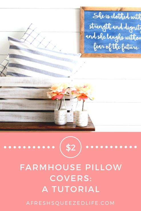 Farmhouse Pillow Cover Tutorial|Part Two